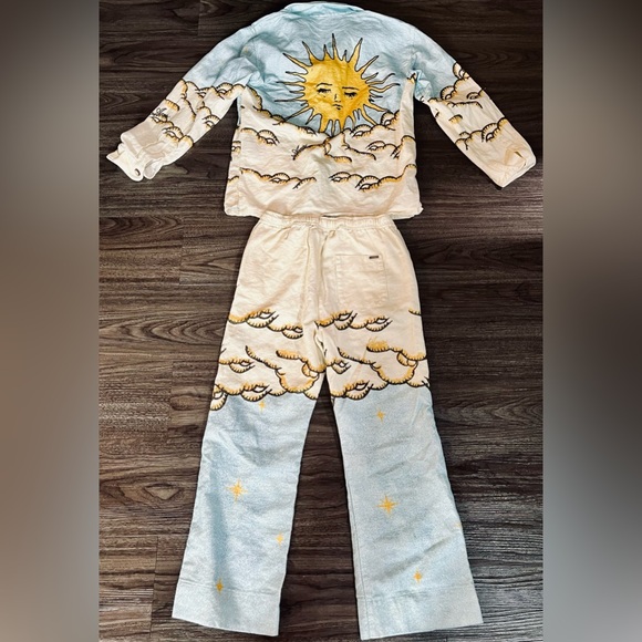 AMIRI Kids Blue Sunscape Shirt And Pants Sz 8y (read Description) - Picture 1 of 8